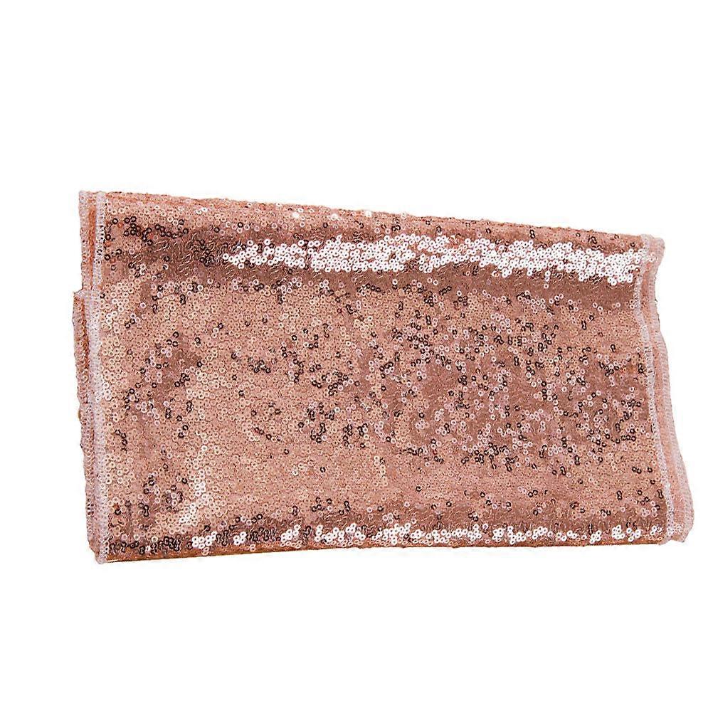 Elegant Sequin Table Cloth Perfect For Wedding Ceremony Parties Rose Gold 30x275cm 1Pcs