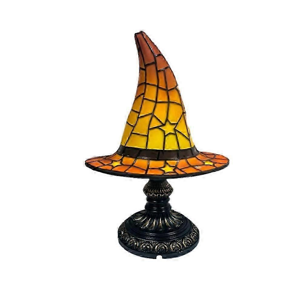 Witch Hat Lamp, Handmade Gothic Stained Resin Night Light for Bedroom