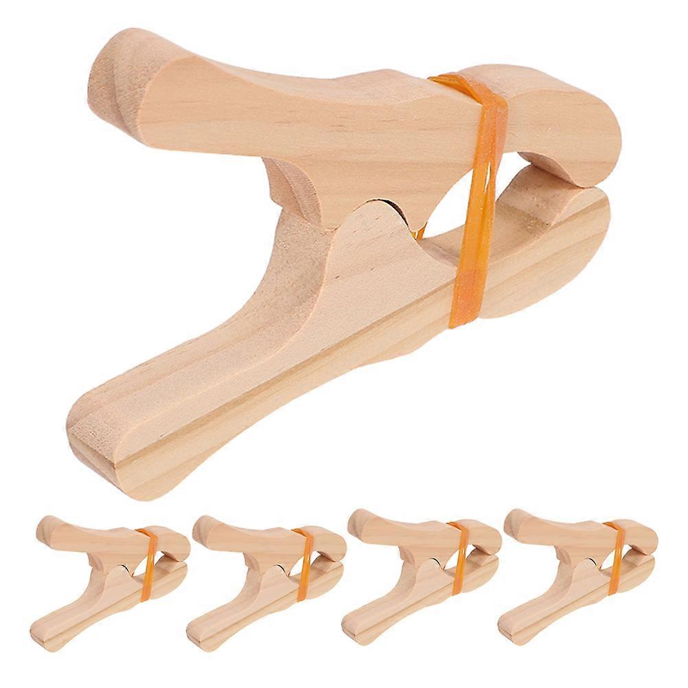 Fort Clips For Kids Wooden Play Clips For Dollhouse Structure Learning Rectangular 5Pcs