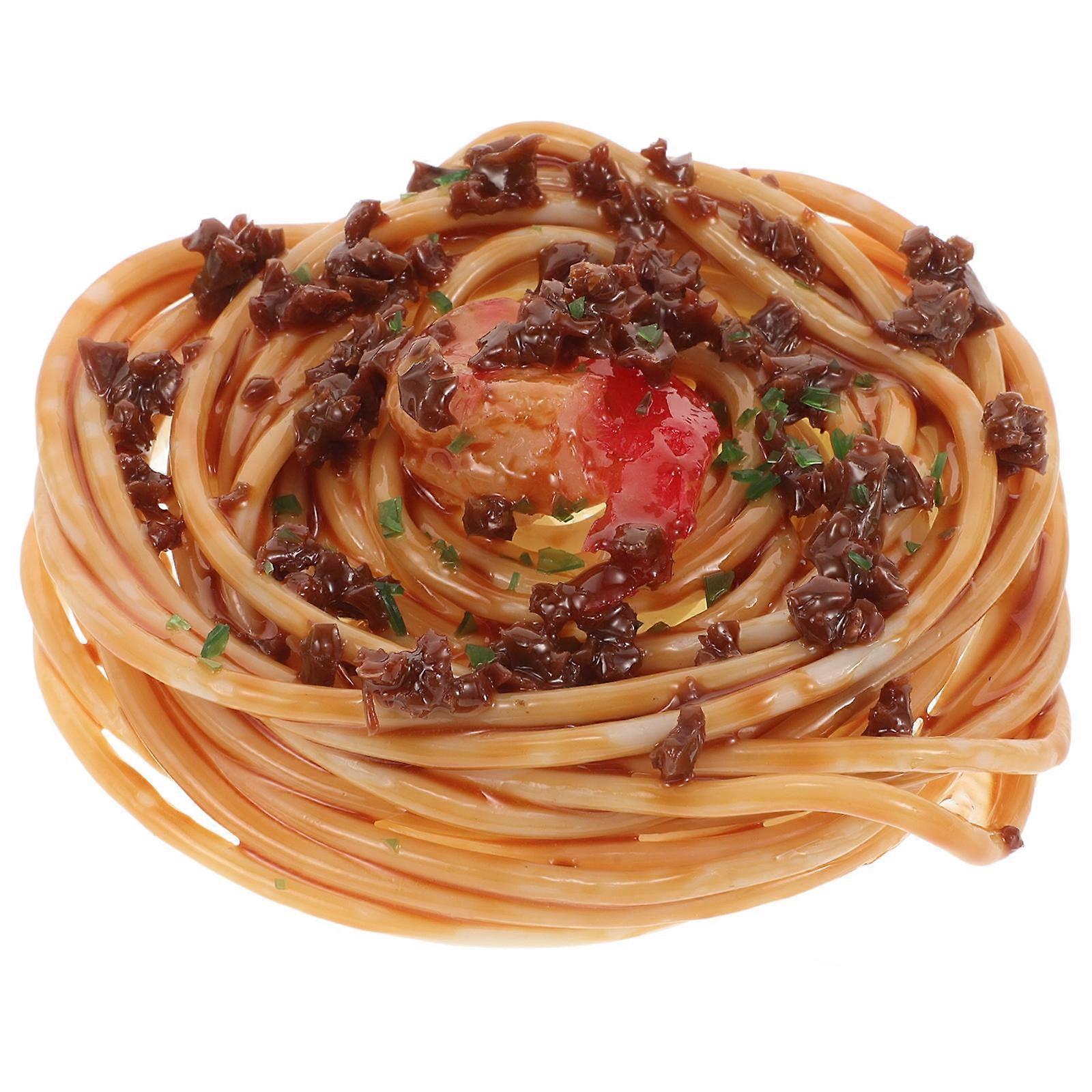 Realistic Mini Spaghetti Model Artificial Food Prop for Dollhouse Decor, Play, Photo Shoots Safe, Reusable, Low Maintenance Fake Food Display