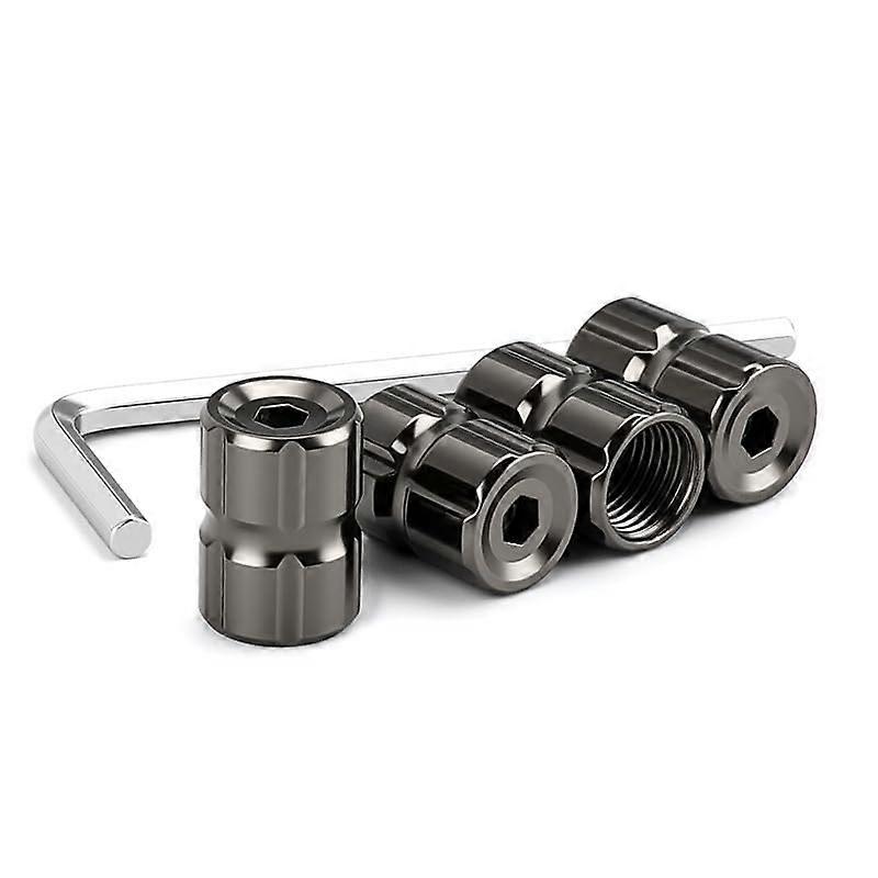 4 pieces of tire valve caps for Piaggio Beverly, stainless steel with rubber seals, type A