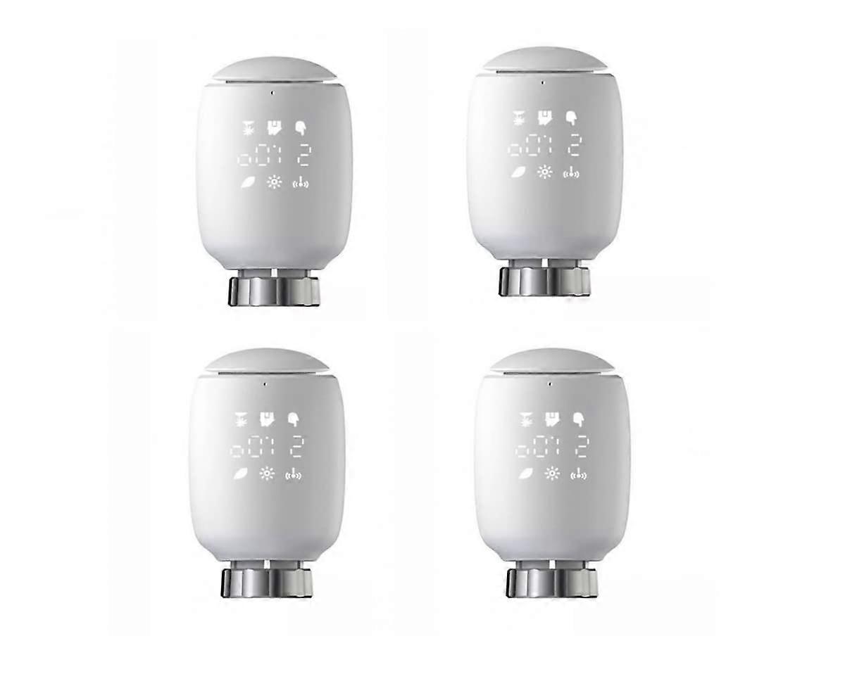 Smart Radiator Thermostat 4-Pack Set, App Controlled WiFi Radiator Controller For Heating, Intelligent Thermostat