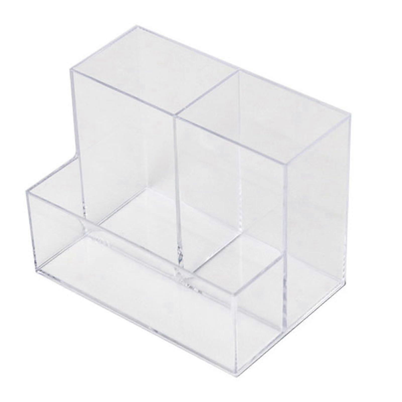 Multi-Grid Acrylic Pen Holder, Space-Saving Desk Organizer for Office, Multifunctional Stationery Storage, Stylish Desk Accessory