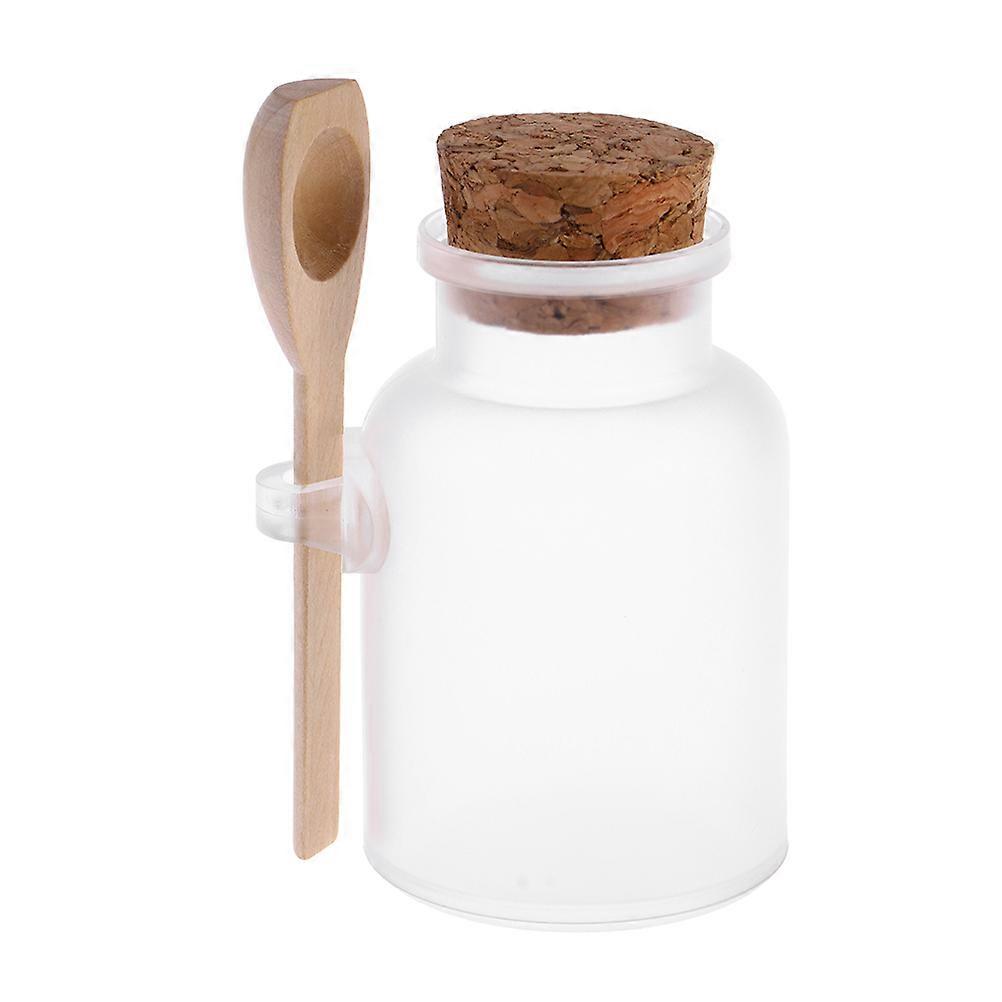 Frosted Plastic Spice Container 3 Pcs Round Bottles White For Kitchen Use