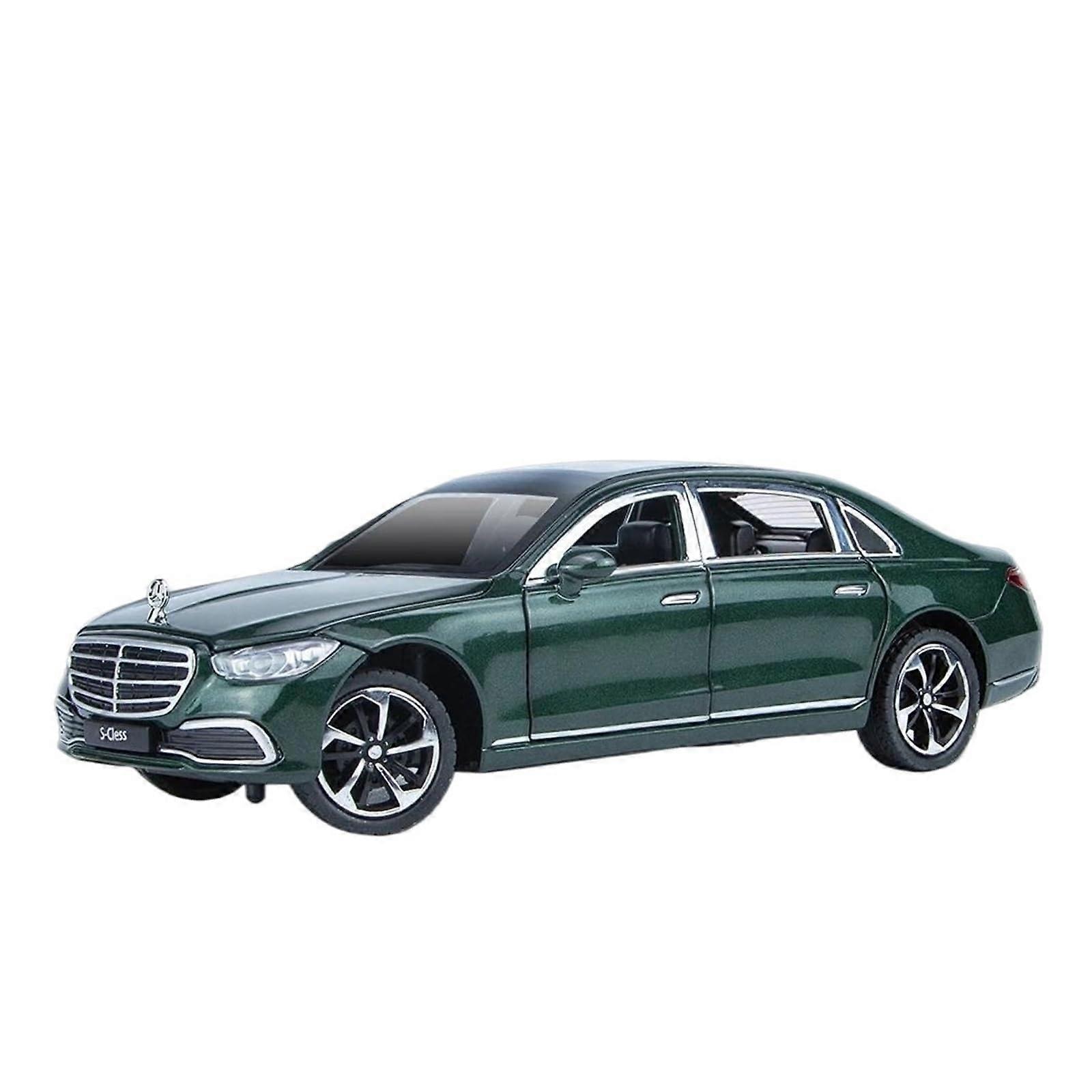 Druckgussfahrzeuge Motorfahrzeuge 1:24 Scale S400 S-Class Alloy Model Car Green Mini-Simulation Static Ornament