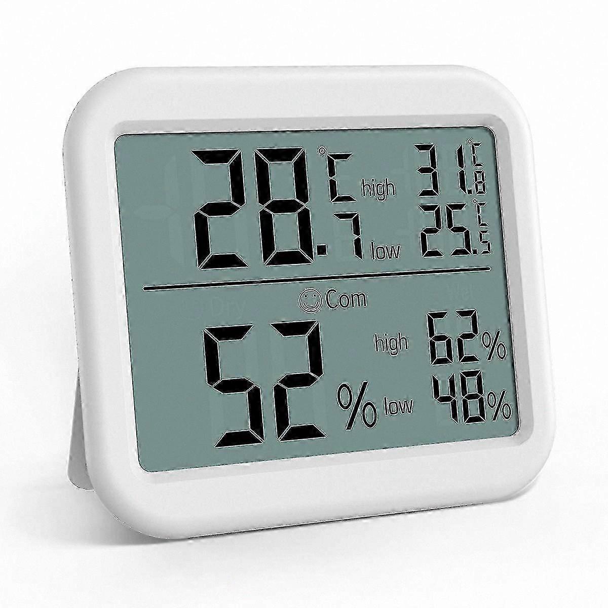 Indoor Thermometer Hygrometer, Digital Temperature Humidity Monitor with Large Display, Max/Min Record Tracking for Home, Office, and Room Use
