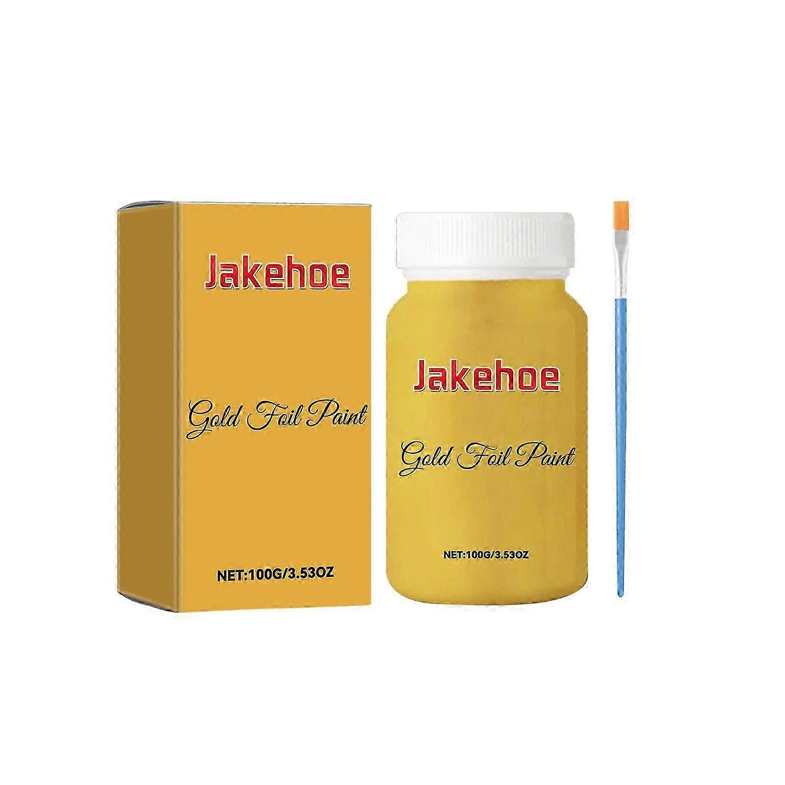 Gold Foil Paint - Glittering Metal Gold Paint for Wall Signs & Decorative Tracing, Durable & Rust-Resistant