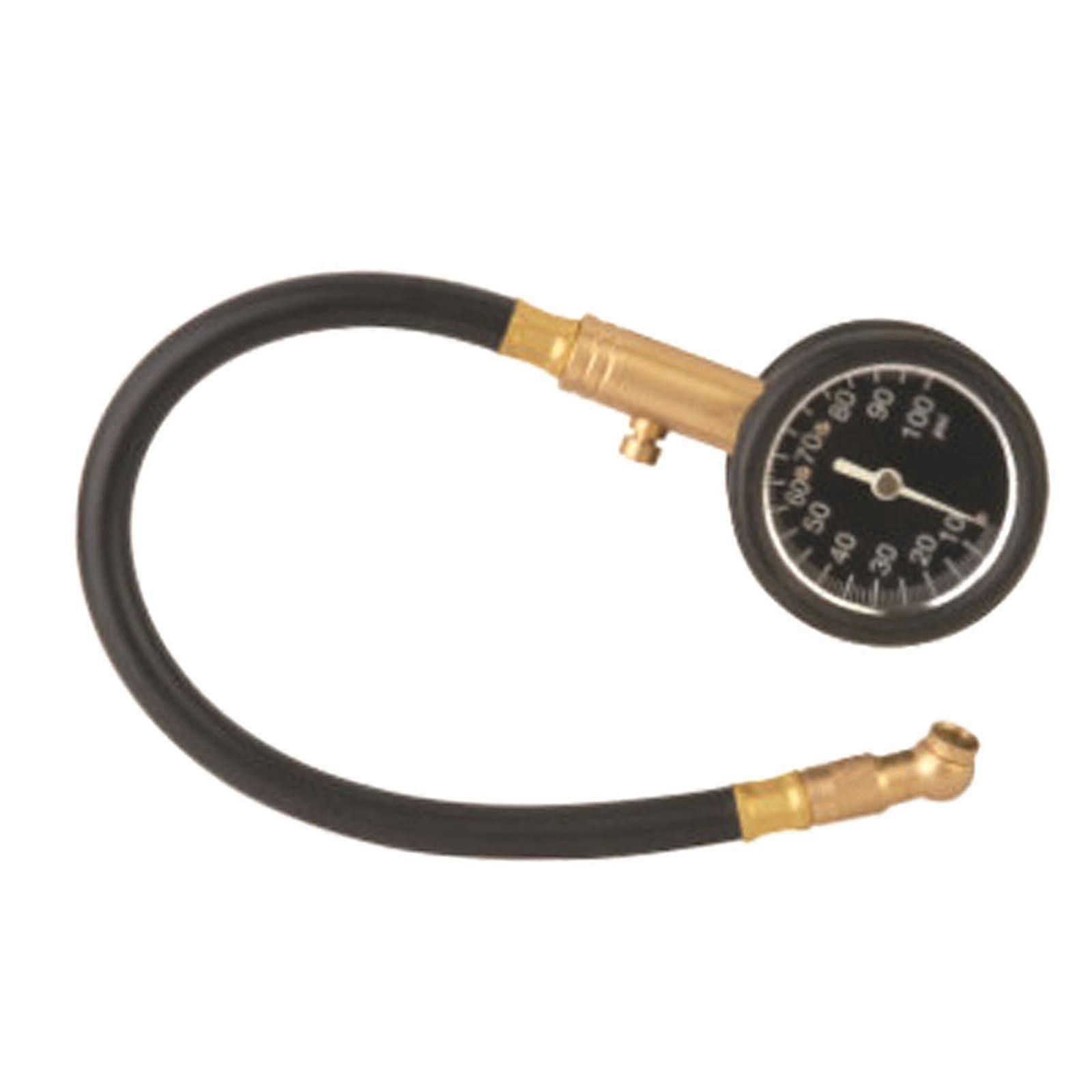 Tyre Pressure Gauges 0-60 psi Mechanical Dial Tire Pressure Gauges for Cars and Trucks - Black Analog Air Pressure Gauge