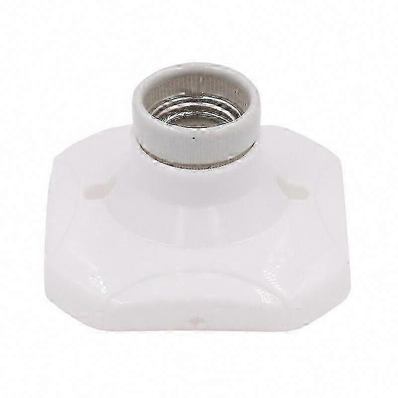 2025 New E27 Bulb Socket - Ceramic & Plastic Base, White Wall Socket with Ring for Hallway, Ceiling, Balcony