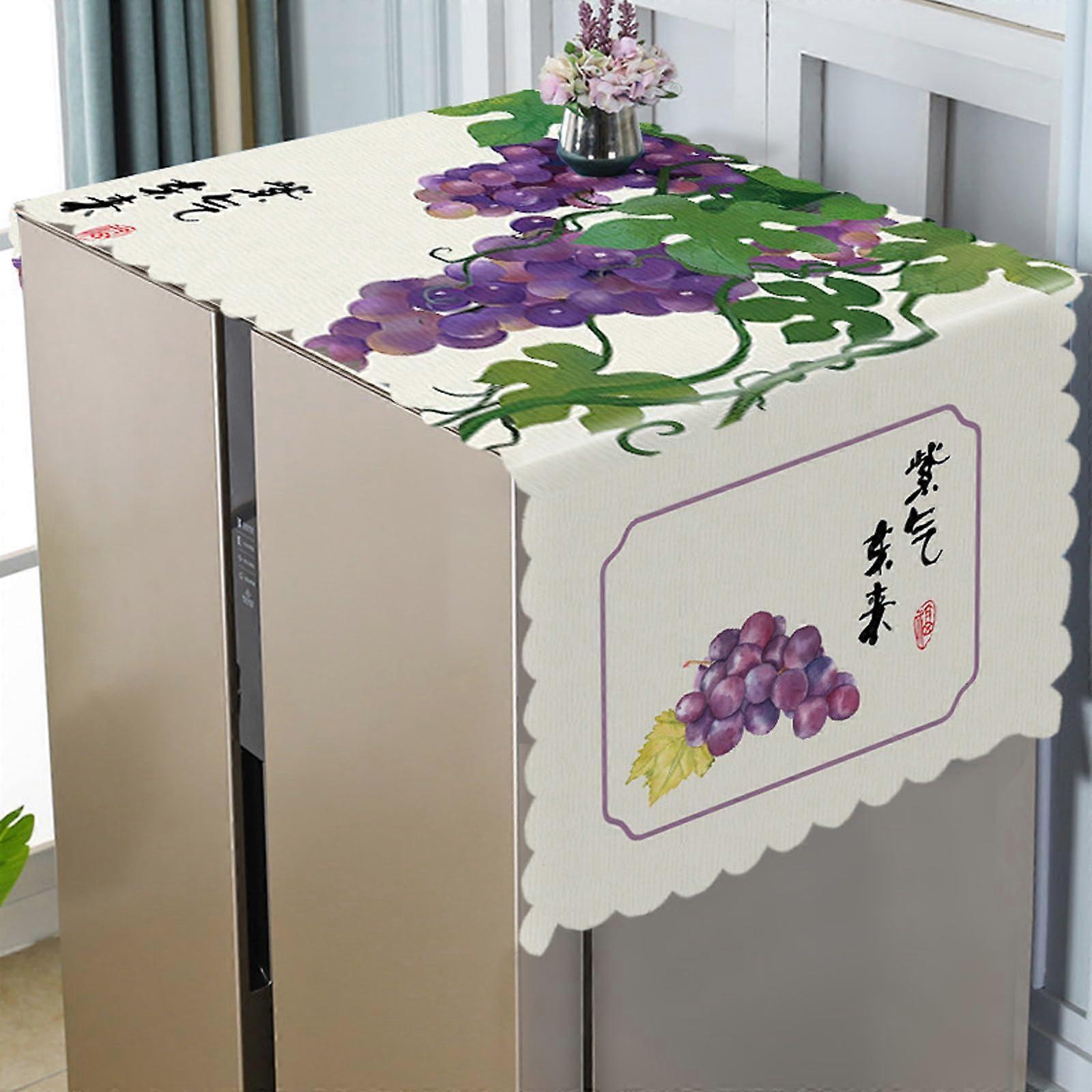 Kühlschrank Staubdichte Abdeckung Apricot 50x140cm, Multifunktionale Staubschutz Abdeckung für Waschmaschine und Geschirrspüler