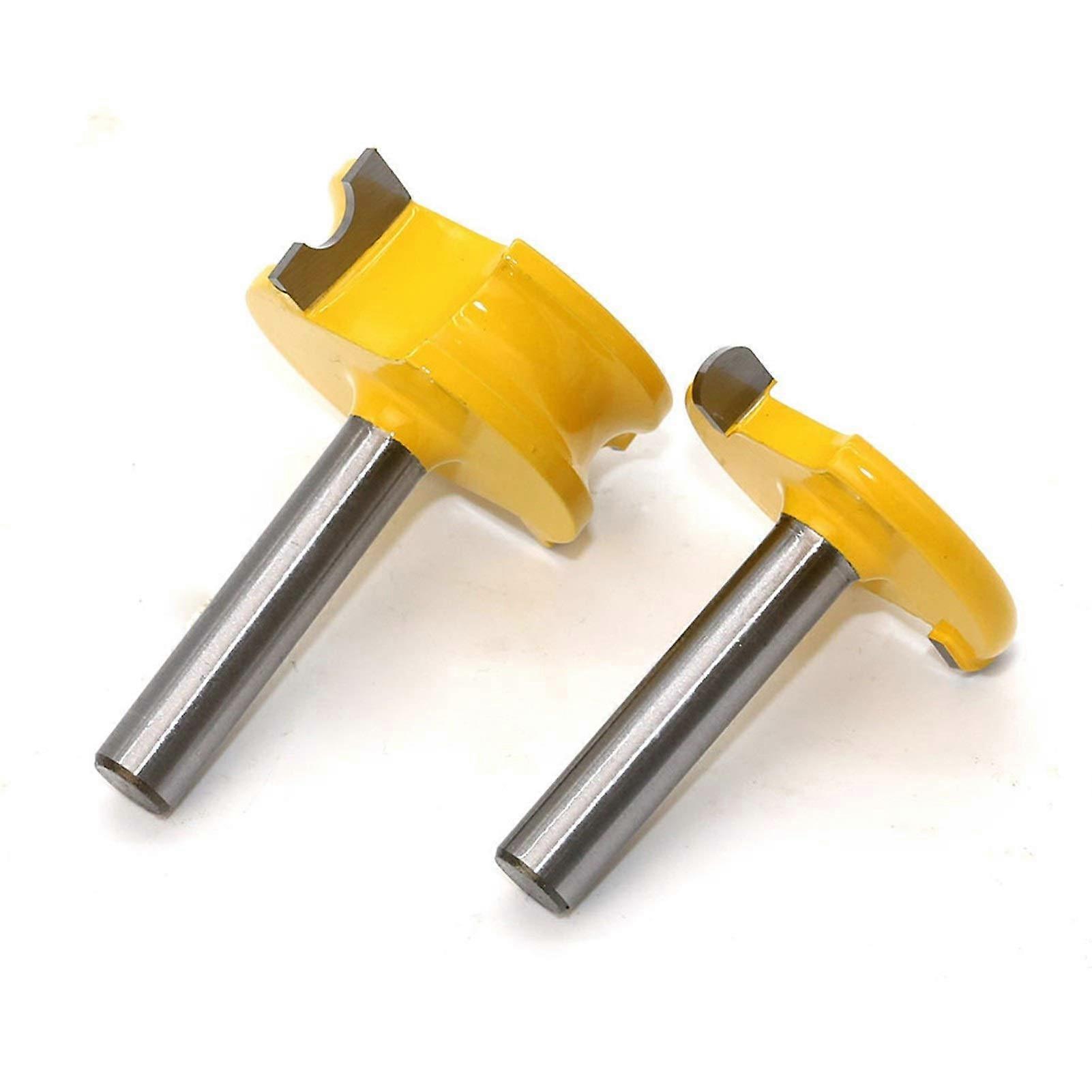 Zxxin Milling Cutter Set, Tungsten Cobalt Alloy Wood Tenon Cutter Bits, 8mm Shank, 2-Piece Flute and Grain Cutters