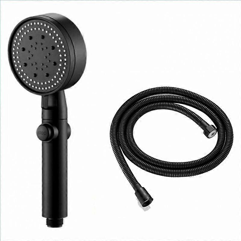 Multifunctional High Pressure Shower Head - 5 Modes, On/Off Switch - Easy Installation (Black)