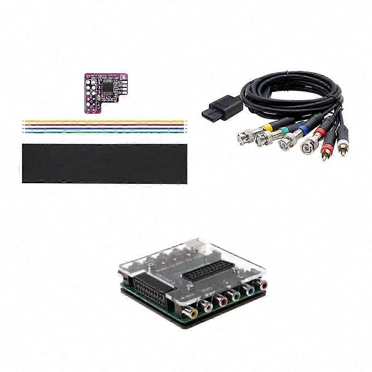 N64 RGB Mod with SCART/RGBS to YCBCR/S Video Converter & RGB Cable for NTSC Consoles