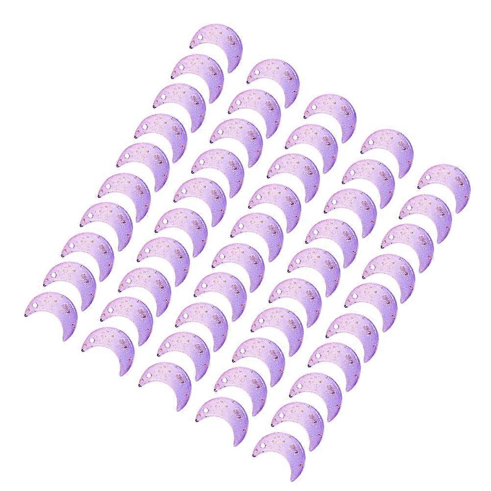 قرط سحر القمر سحر الزجاج على شكل القمر للأطفال البالغين DIY الحرف اليدوية متنوعة اللون 100 قطعة