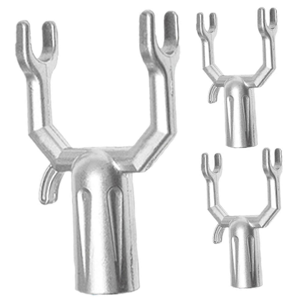 3pcs Clothes Pole Fork Heads Sturdy Accessories for Efficient Drying and Organizing Wardrobes and Ceilings