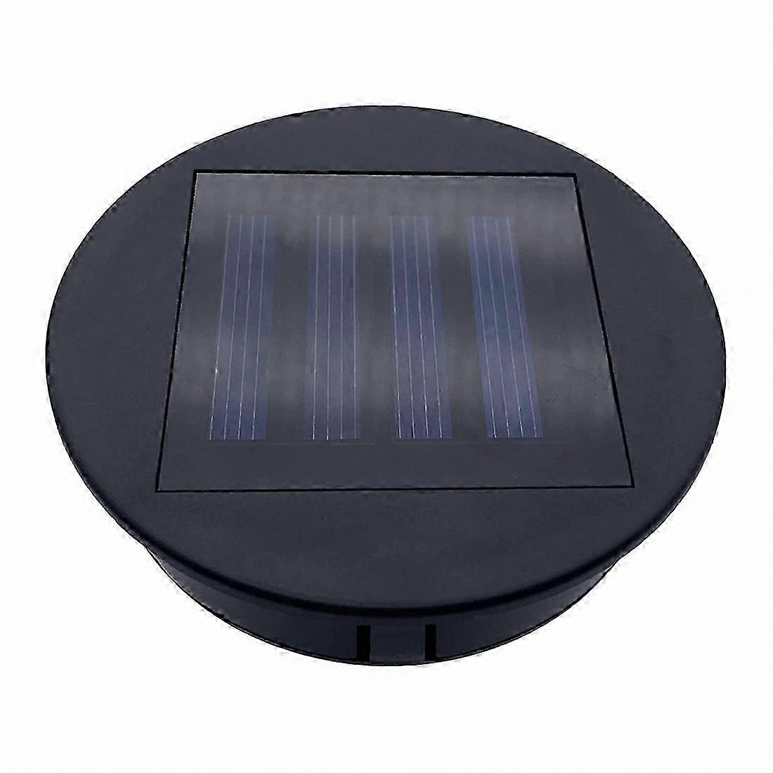 2-Pack Solar-Powered Replacement Tops for Waterproof Round Lanterns