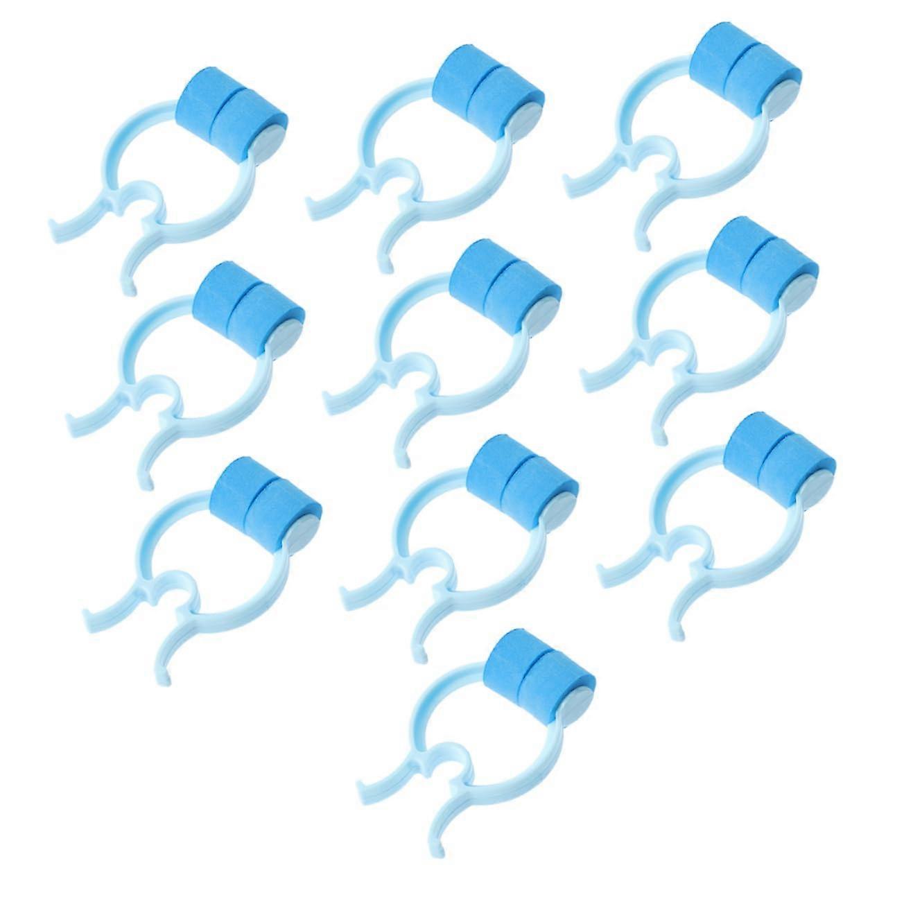 20pcs Nose Clips for Breathing Support, Ergonomic Sky Blue Nose Stoppers, Portable Design, 6.5x4cm for Easy Storage