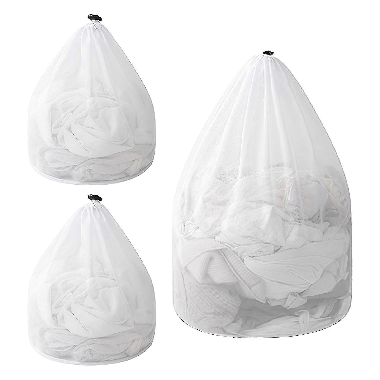 Delicates Laundry Bag Abrasion Resistant Fine Mesh Drawstring Closure For Machine Washing Lingerie And Accessories Multicolor