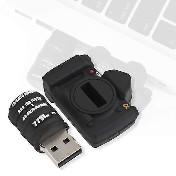 Black camera 8GB USB memory stick