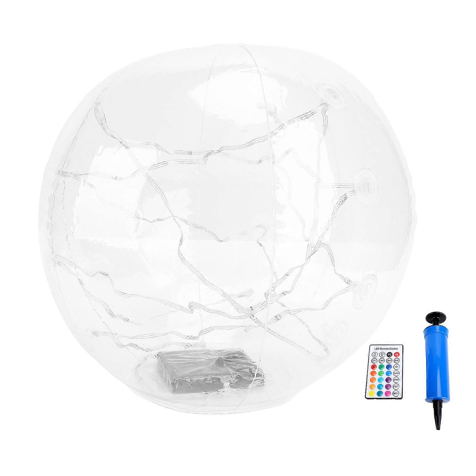 Floating Lights Solar Powered 13.8 Inch IP68 Water Resistant Inflatable Light Ball with Remote Control for Inground Pool Party Decor