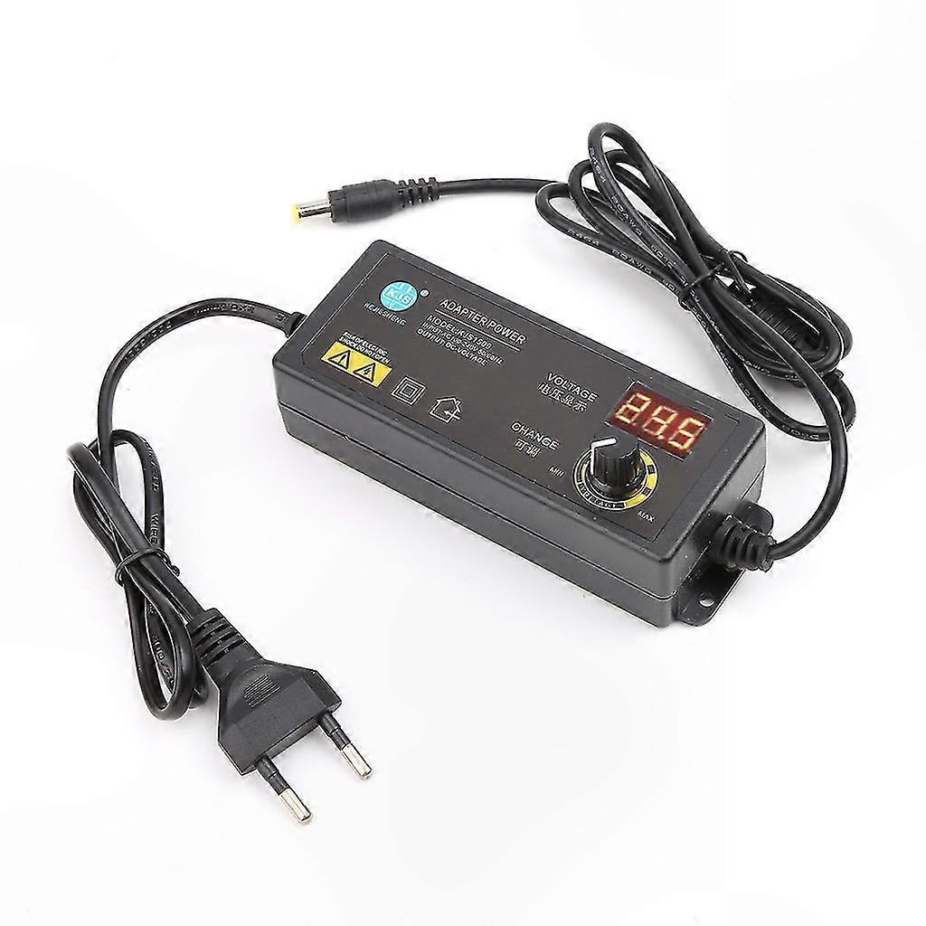 Variable Voltage Power Supply 3V-12V 5A with LED Display and EU Plug for Electronic Devices