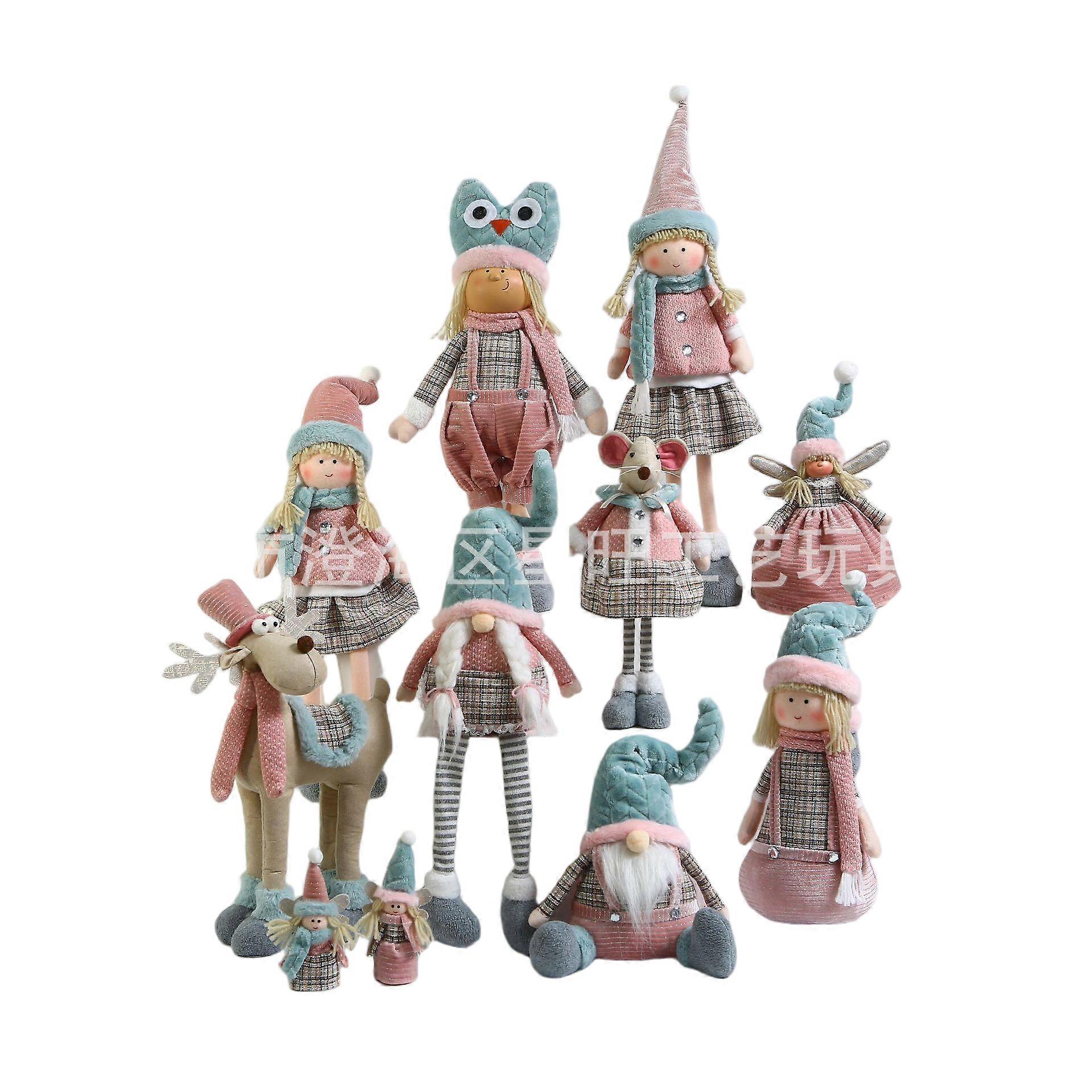 Desktop decorative figurine plush toys, colorful cloth material, Elk - ML - BX2404 - A/B, Desktop ornament