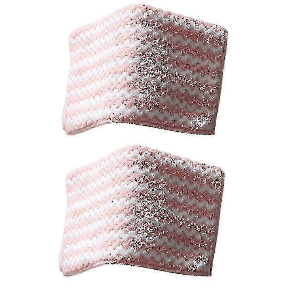 2-Pack Thick Anti-Grease Microfiber Kitchen Cleaning Cloths, Absorbent Dish Towels