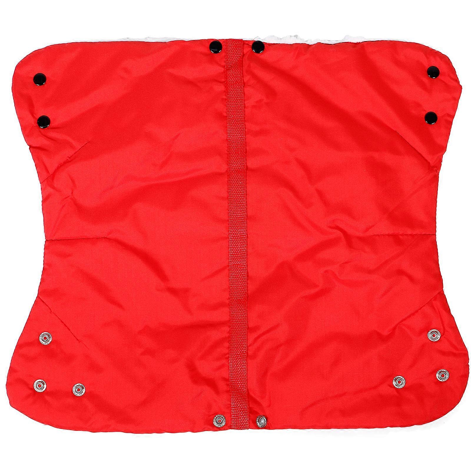 Pram Hand Muff Stroller Gloves Anti-Freeze Tear and Wear Resistant Red 46.00X23.00X3.00CM For Baby Carriage 1Set