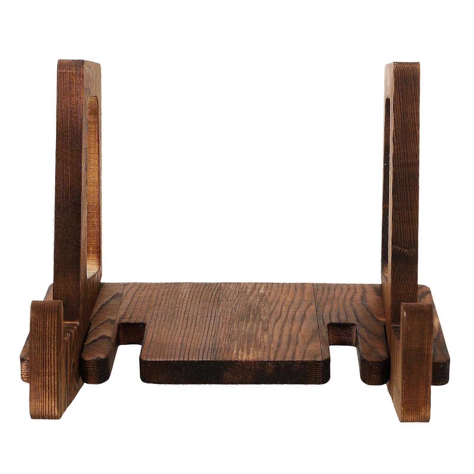 Wooden Book Holder for Decoration Easy to Use Coffee Color Fits Most Sized Books 7.5 Inch