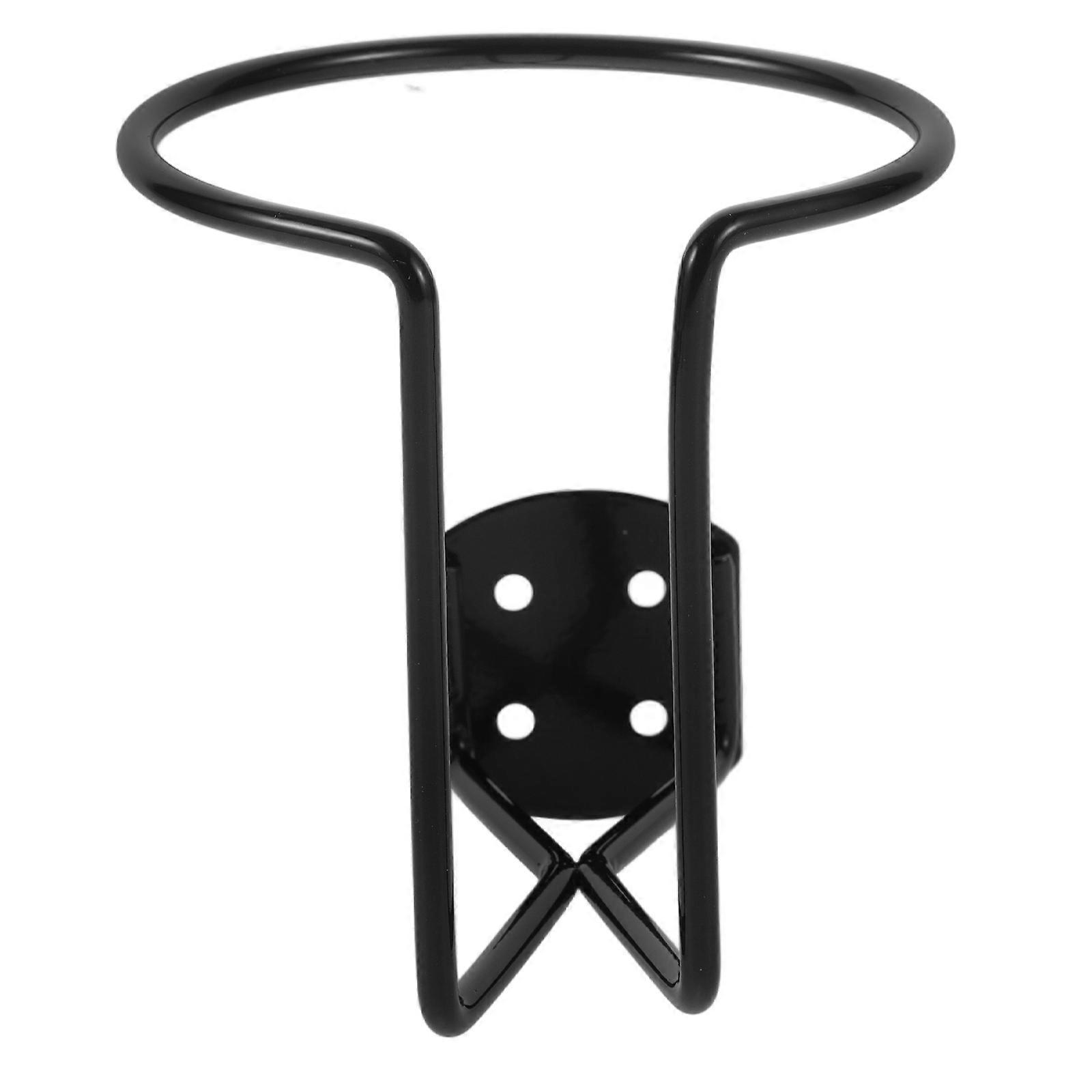 Black Iron Cup Holder for RV Use Foldable Wall Mount Design Fits Various Cup Sizes