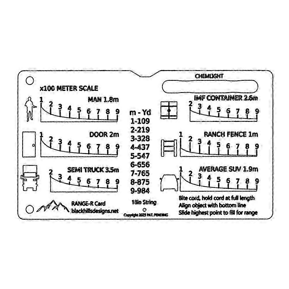 hunting range finder card tactical gear for archery