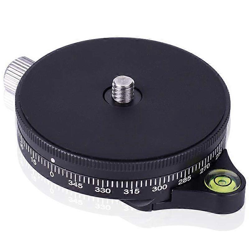 Camera Pan Base With Style Plate, 0.95Cm Screw Aluminum Panoramic Ball Tripod Head With Bubble Leve