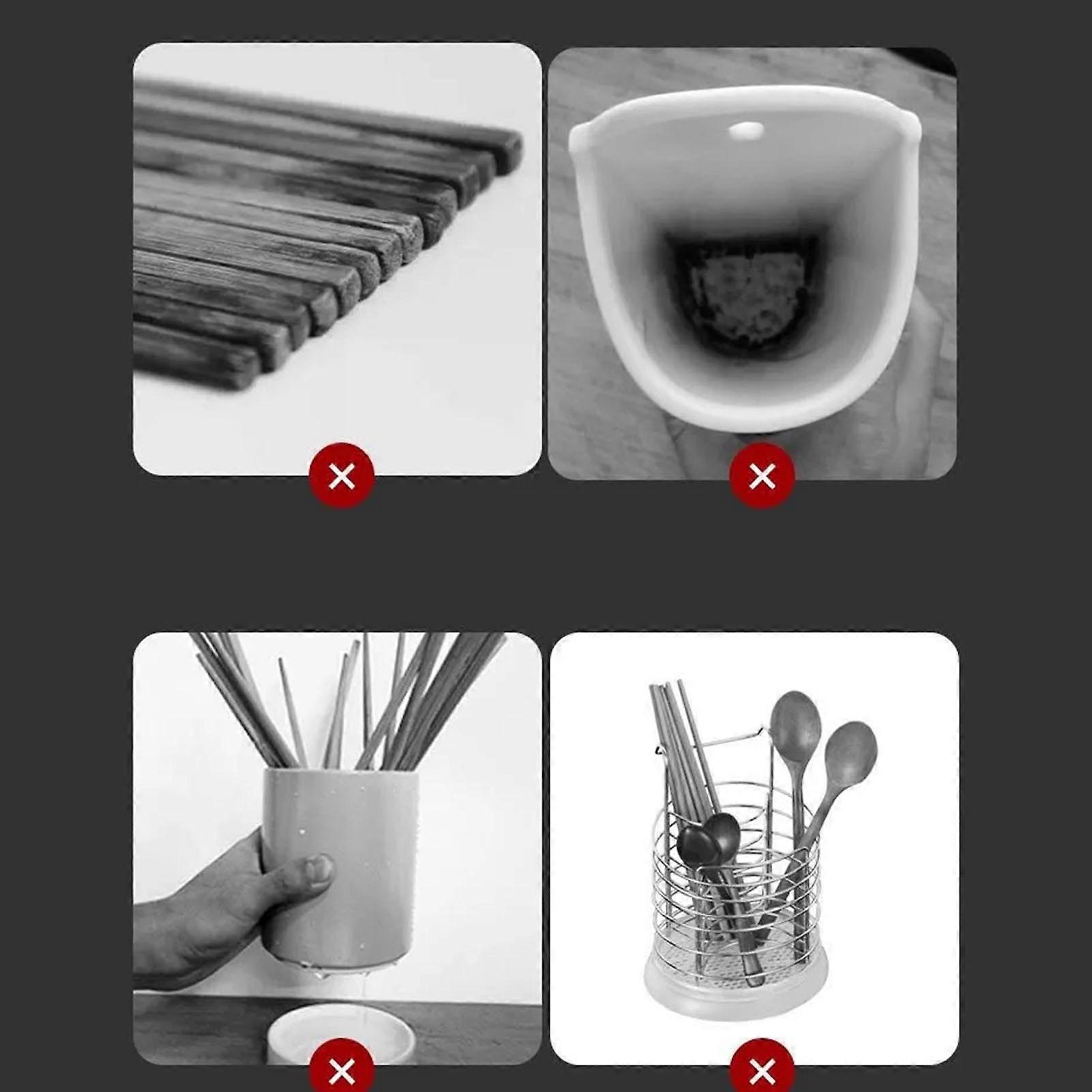 Wall Mounted Plastic Chopsticks Cage Dust-Proof Draining Storage Box