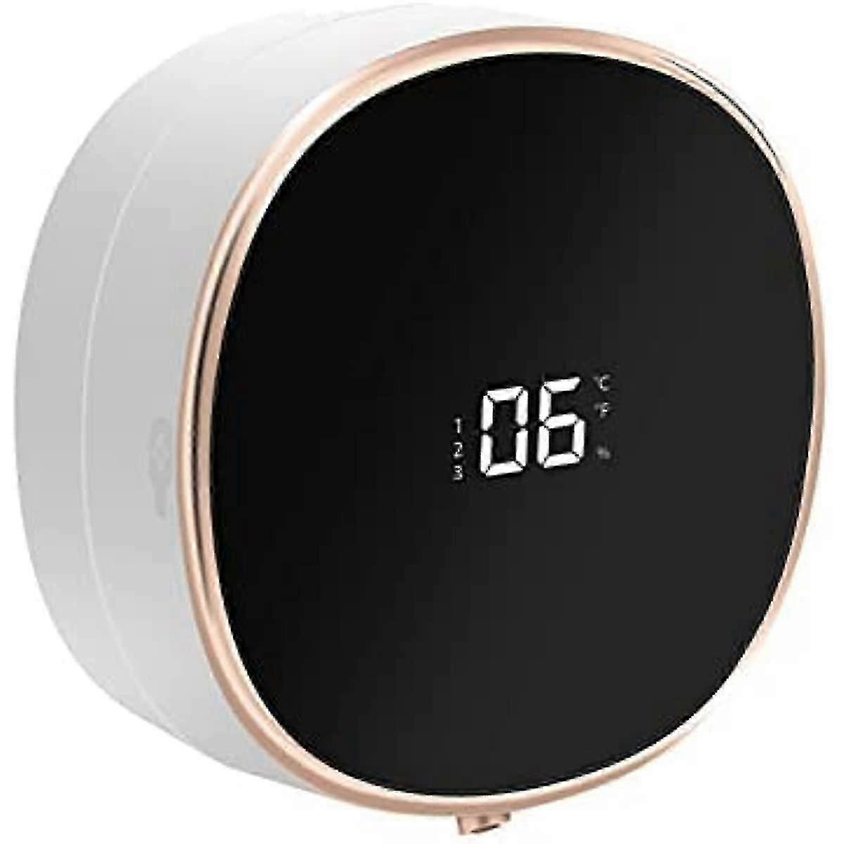 Wall Mounted Soap Dispenser with LED Temperature Display, Infrared Sensor & Touchless Foam Technology, Multi-Color Options, USB Rechargeable