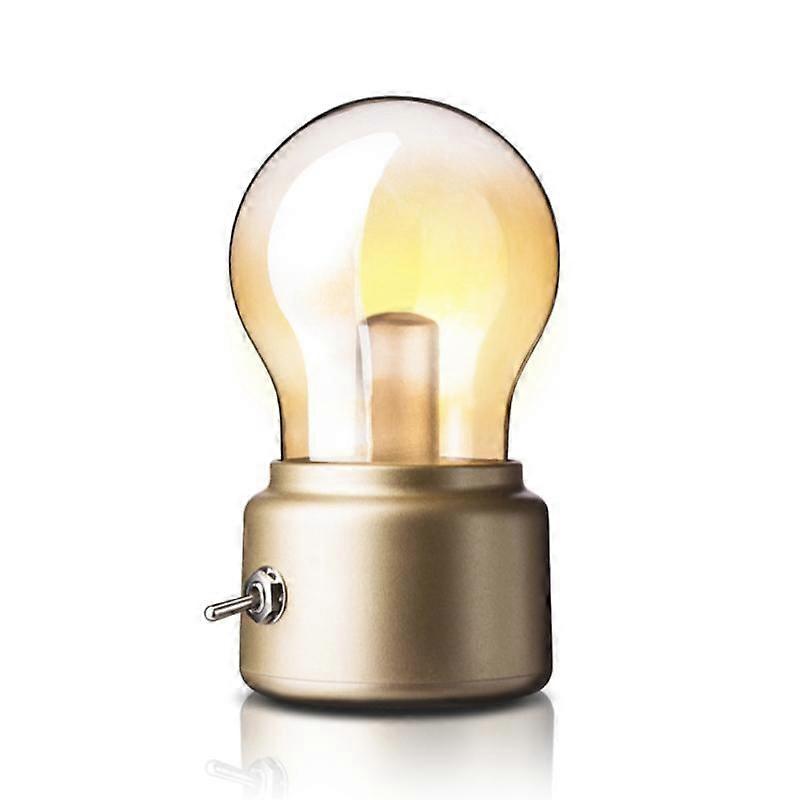 LED Bulb Night Light USB 5V Rechargeable(Golden)
