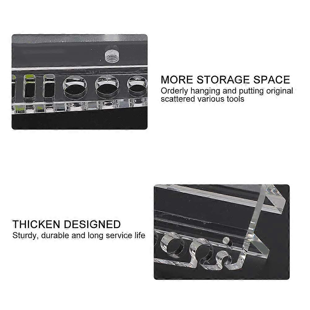 High Transparency Acrylic Aquarium Tools Rack 13x5.5x2cm Clear