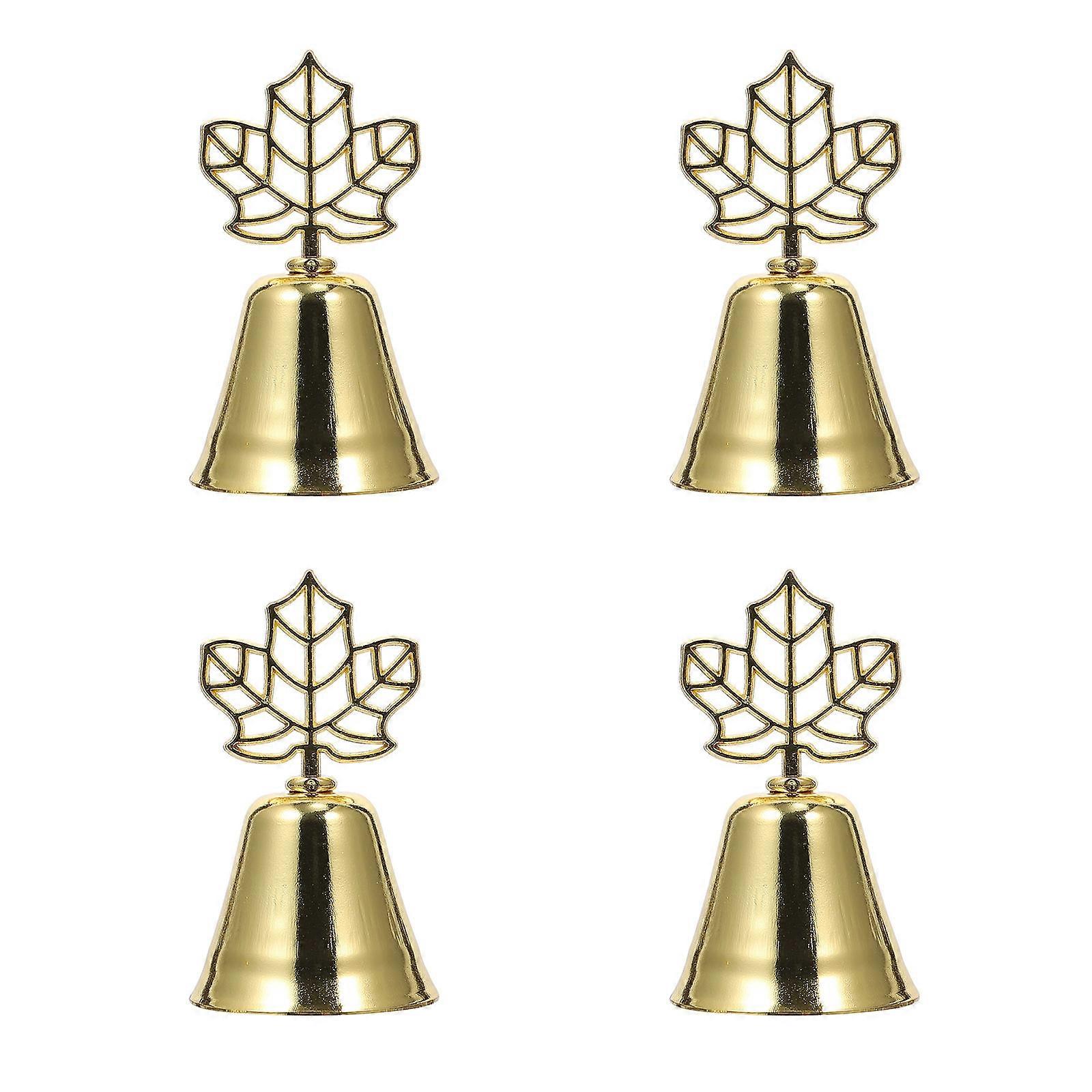 Gold Metal Memo Clamps for Home 4Pcs Creative Bell Shape Photo Clips