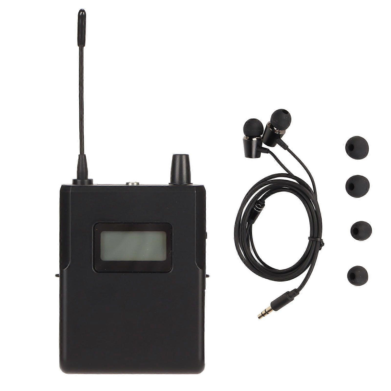 Bodypack Receiver 863 to 865MHz HiFi Sound Portable Earphone Monitor Receiver for Wireless Ear Monitoring System