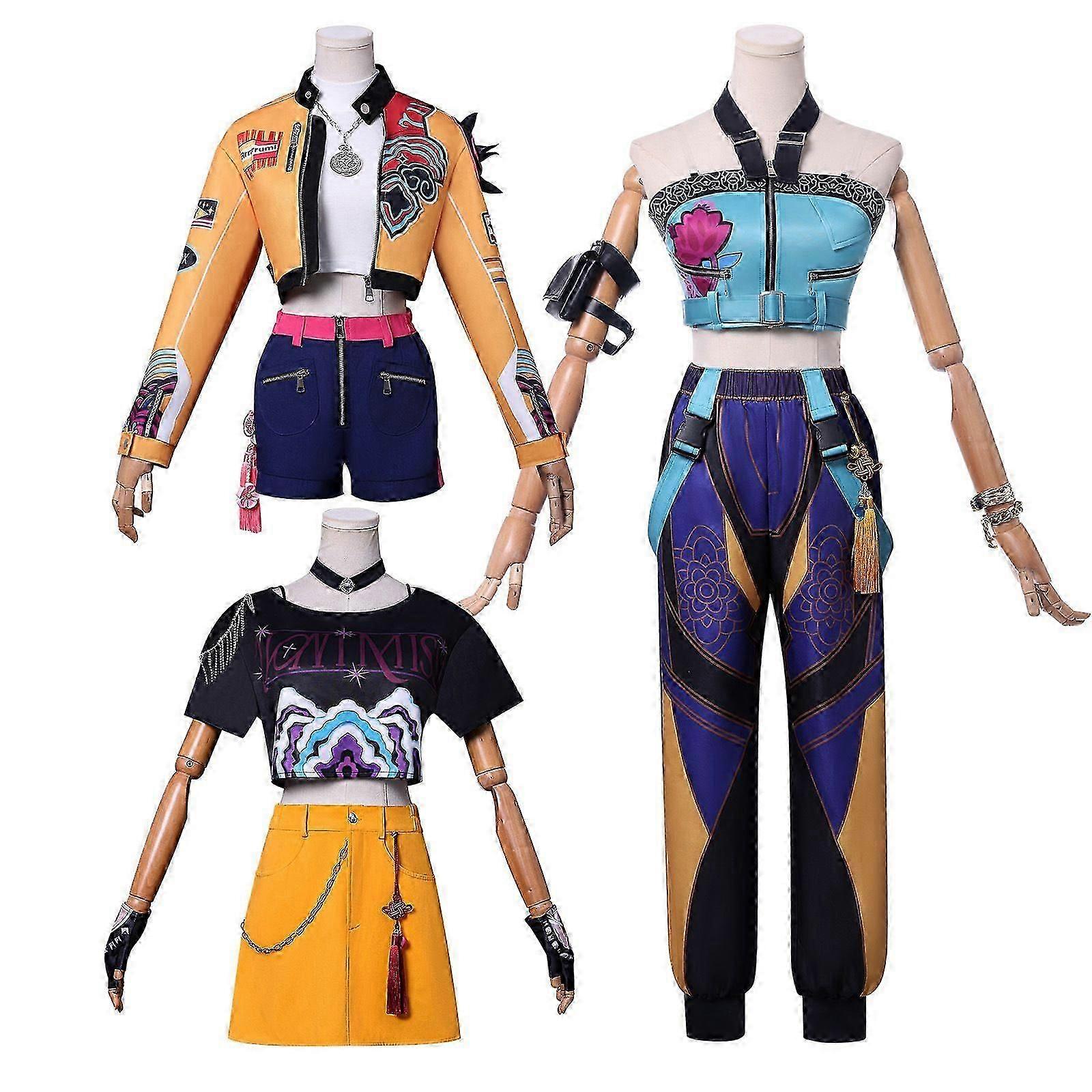 KPop デーモンハンターズコスプレコスチュームセットルミミラゾーイハロウィンパーティーファンシードレス女性用女の子