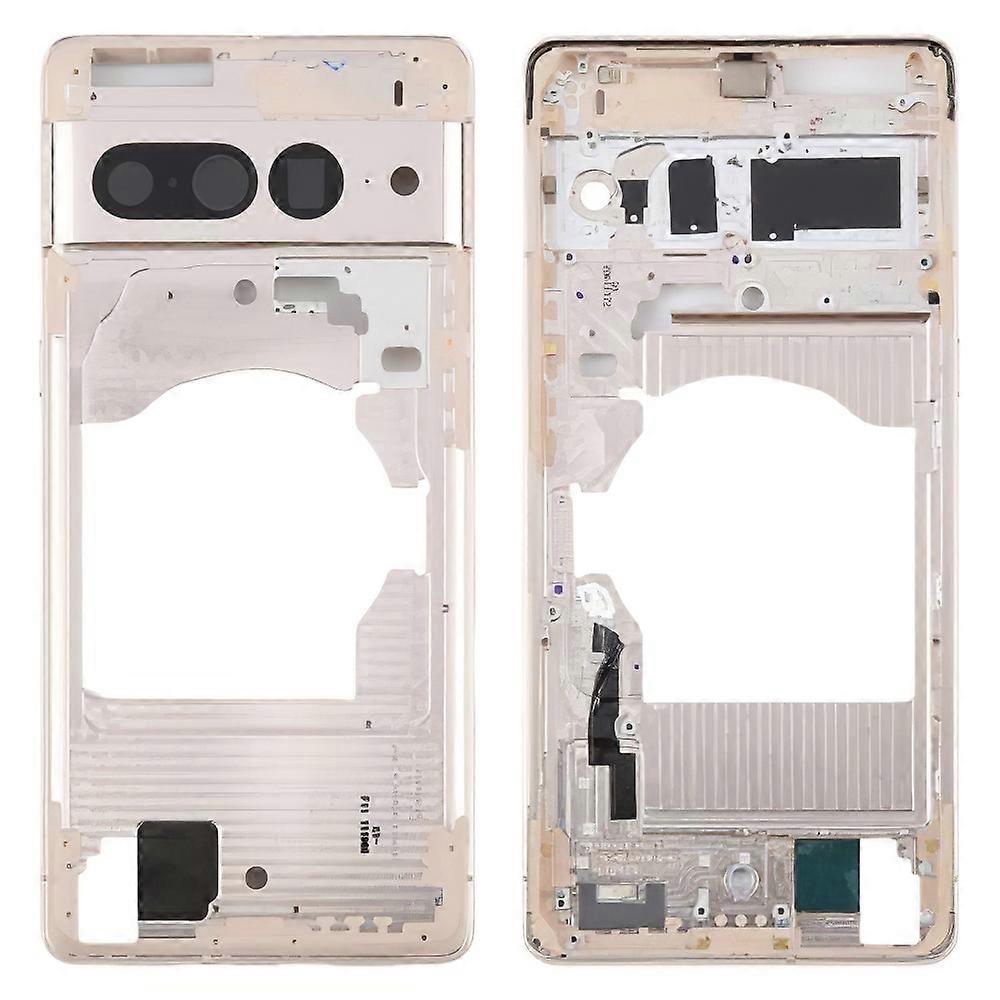 For Google Pixel 7 Pro 5G OEM Middle Plate Frame Replacement (Without Logo) - Gold