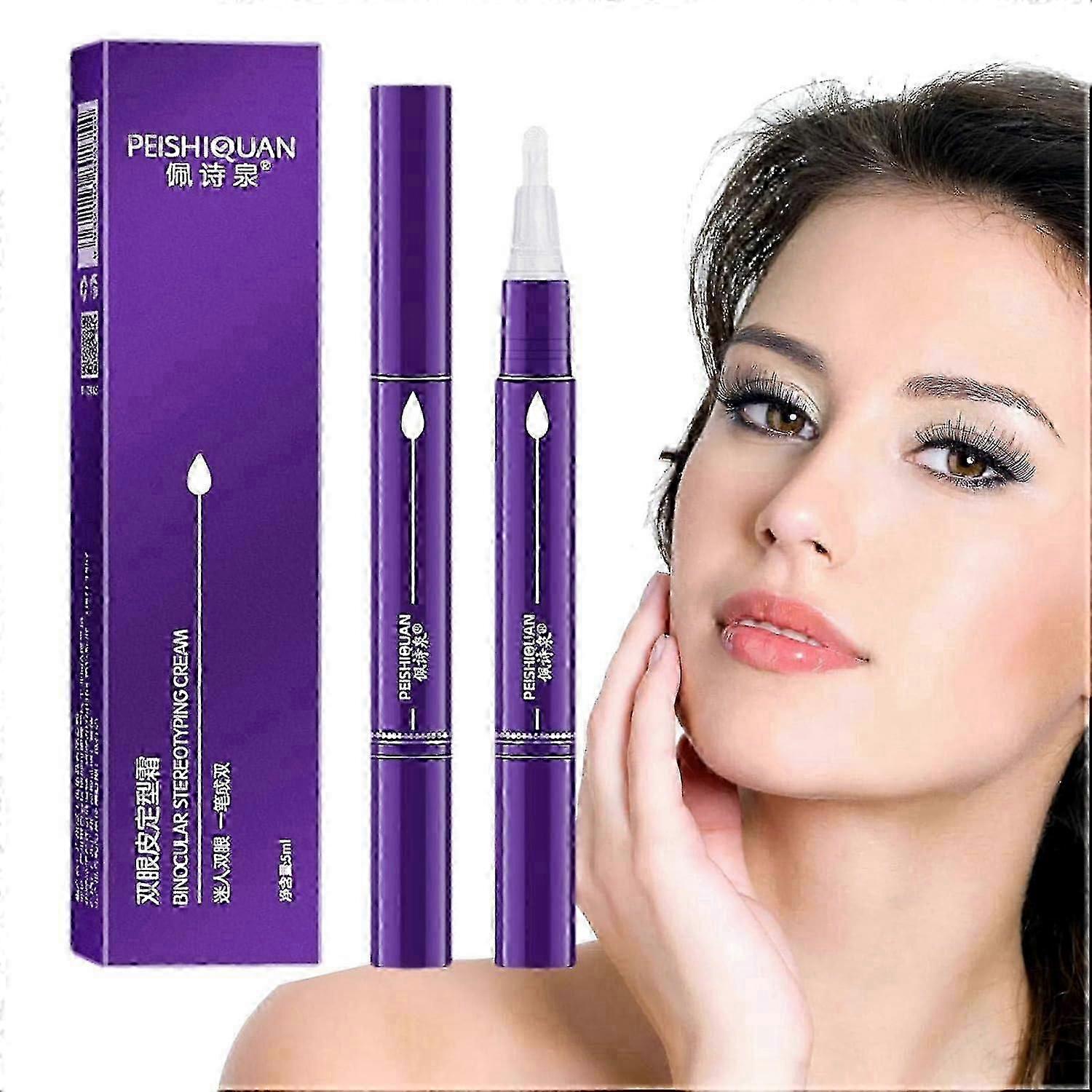 Convient aux femmes Crème de mise en forme double paupière invisible longue durée Stylo de colle imperméable Pli naturel
