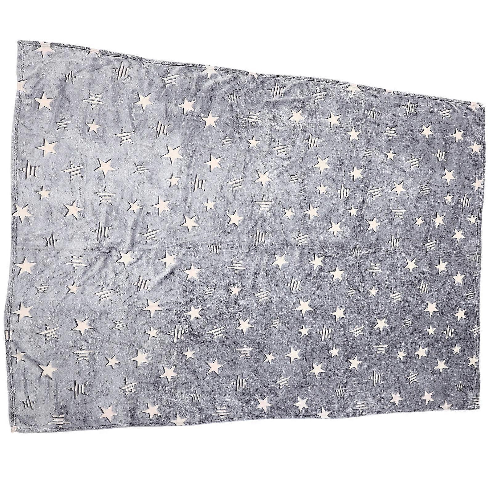 Comfortable Flannel Night Light Blanket Fluorescent Throw Blanket for Summer