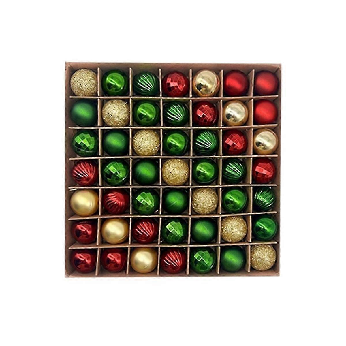 49 Pcs Christmas Ball Ornaments Tree Decorations 1.18" Shatterproof Small Hanging Balls