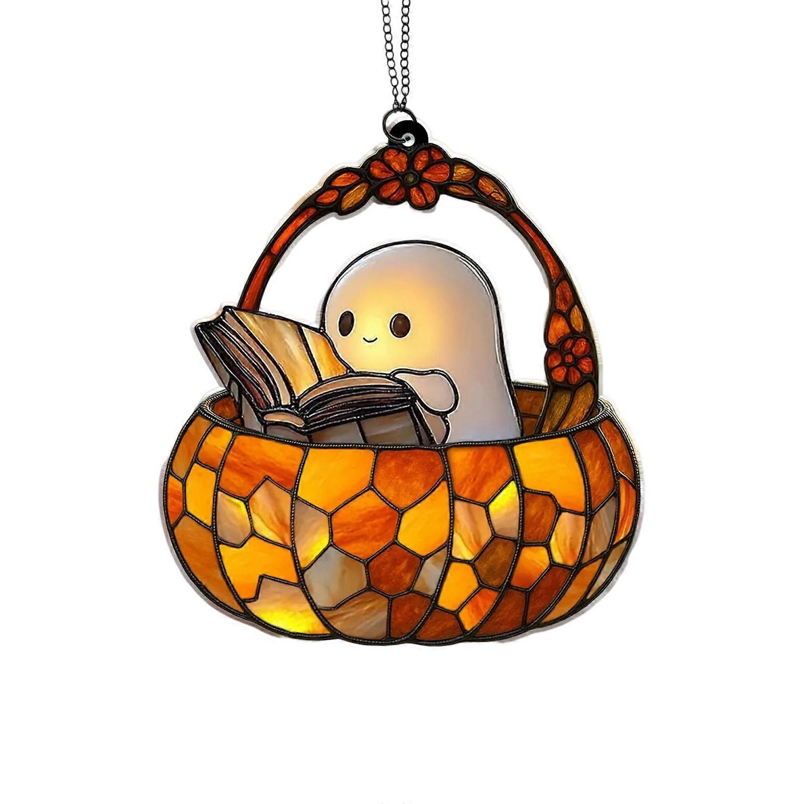 (1 Pack) Acrylic Window Hanger - Book Lover Decor for Library, Classroom, Study Room & Halloween Window Display S