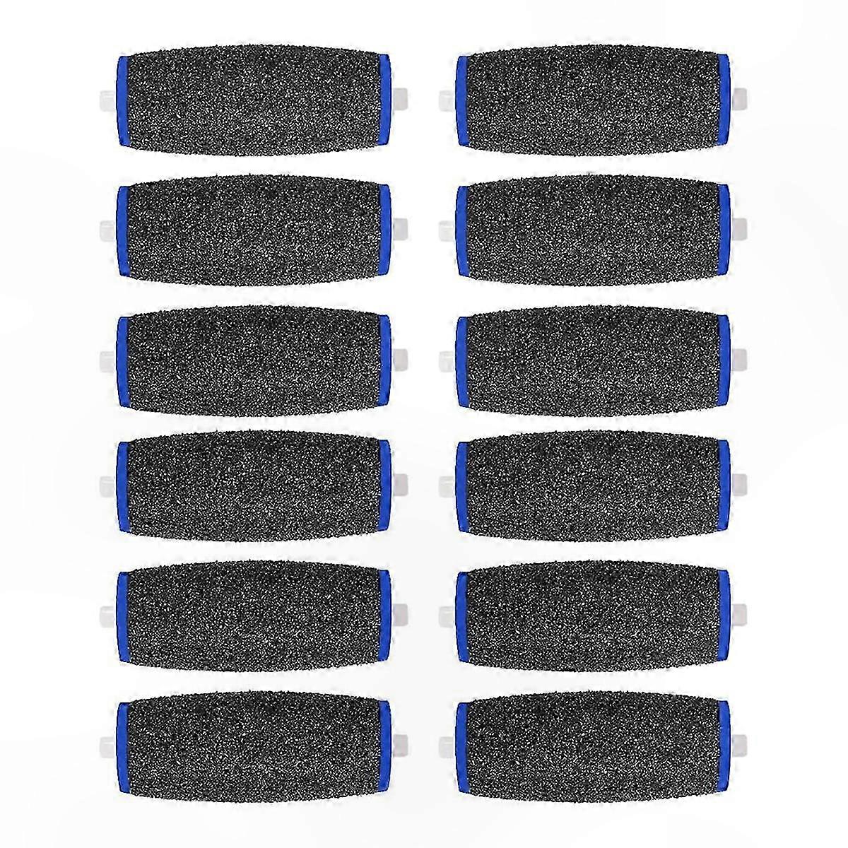 12 Pack Extra Coarse Pedi Roller Refills, Coarse Grit Foot File Replacement Rollers
