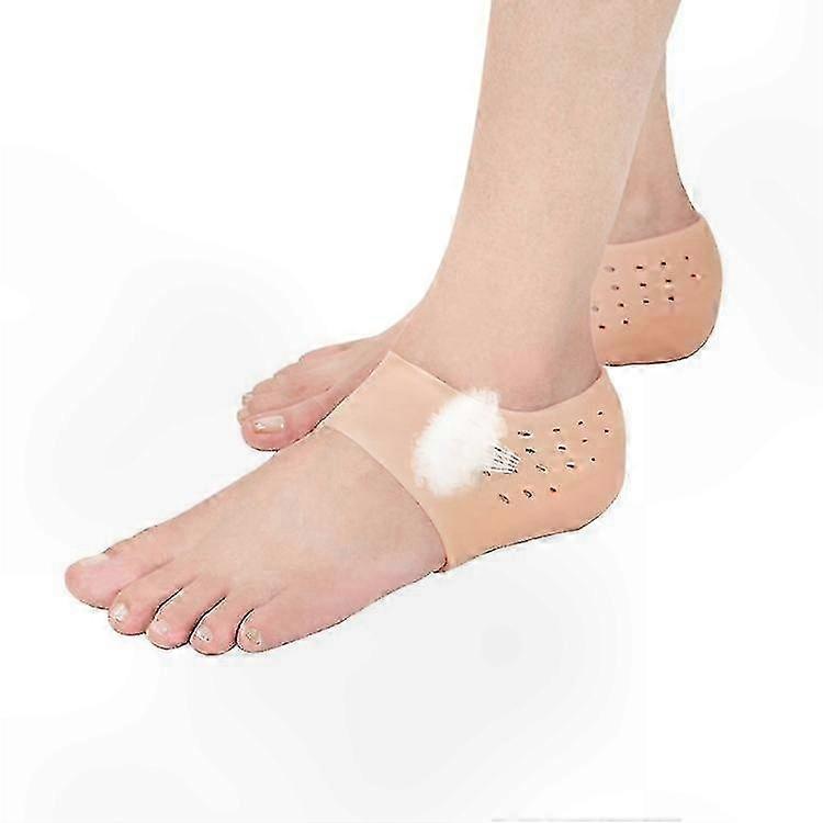 Height-Boosting Silicone Insoles with Cushioned Heel Support for Men and Women