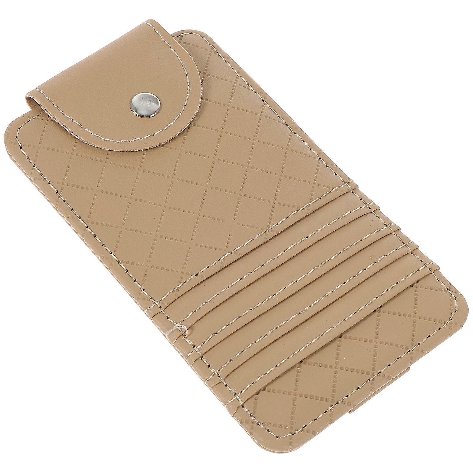 Visor Organizer PU for Cards Storage Pocket