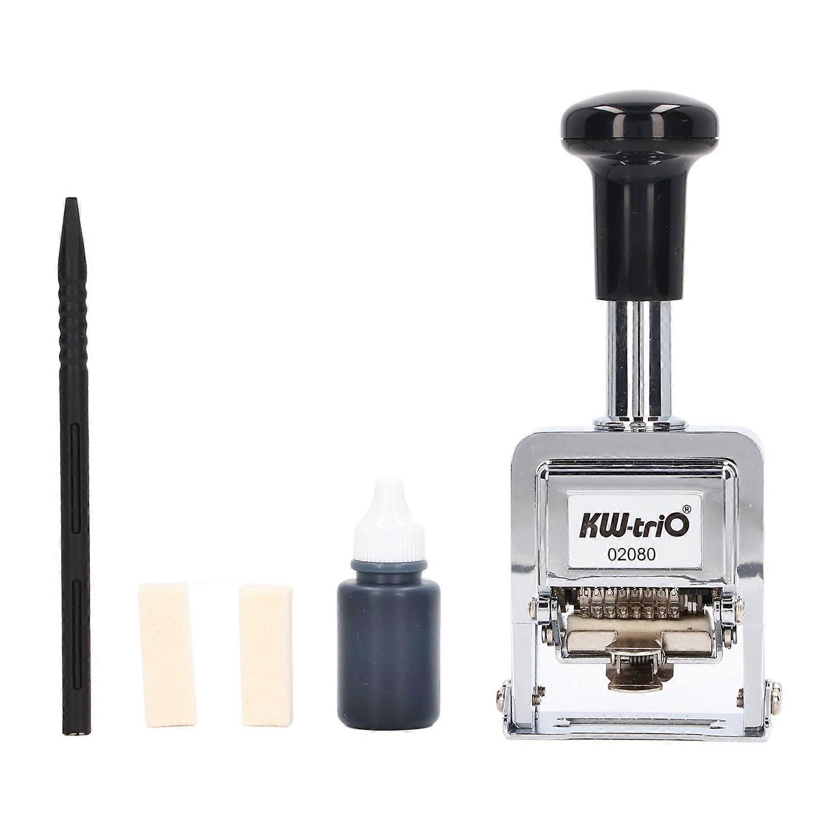 Number Stamp 8 Digit Handle Design Self Inking Automatic Numbering Stamp for Banking Medicine Accounting