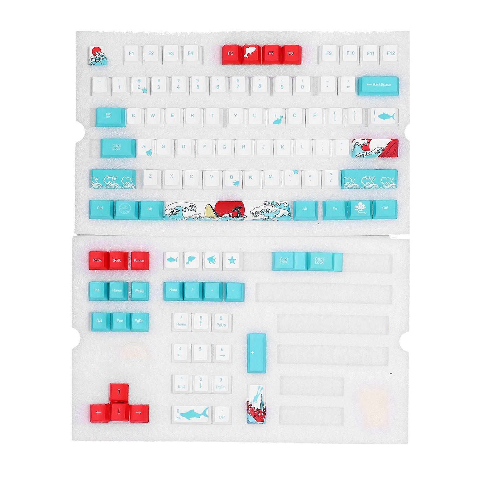 110 Keycap Puller Universal Ergonomic Oil Resistance Keyboard Keycaps for PC Computers