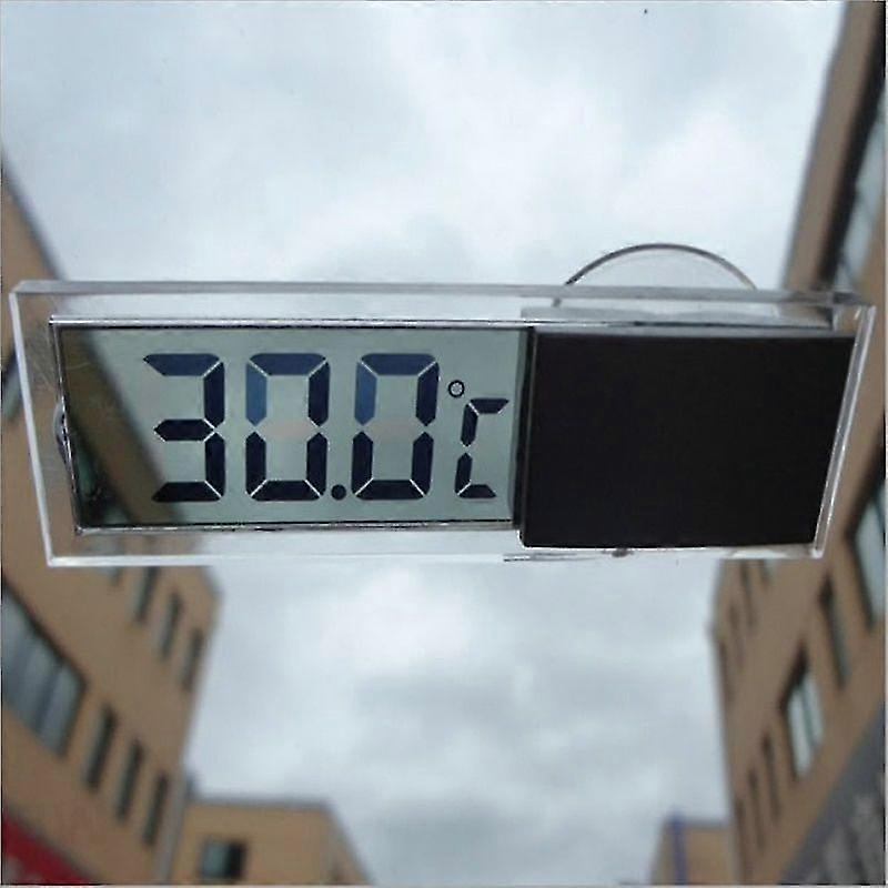 Lcd Car Digital Window Clock On The Window Celsius Fahrenheit High Quality Digital